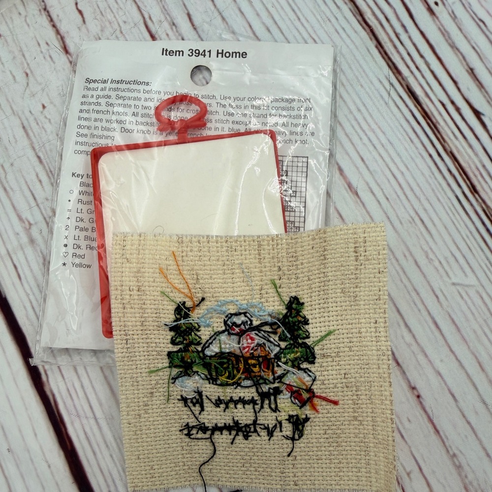 NeedleMagic Stitch N Frame Counted Cross Stitch Ornament Kits Set of 4 Christmas - Picture 5 of 5